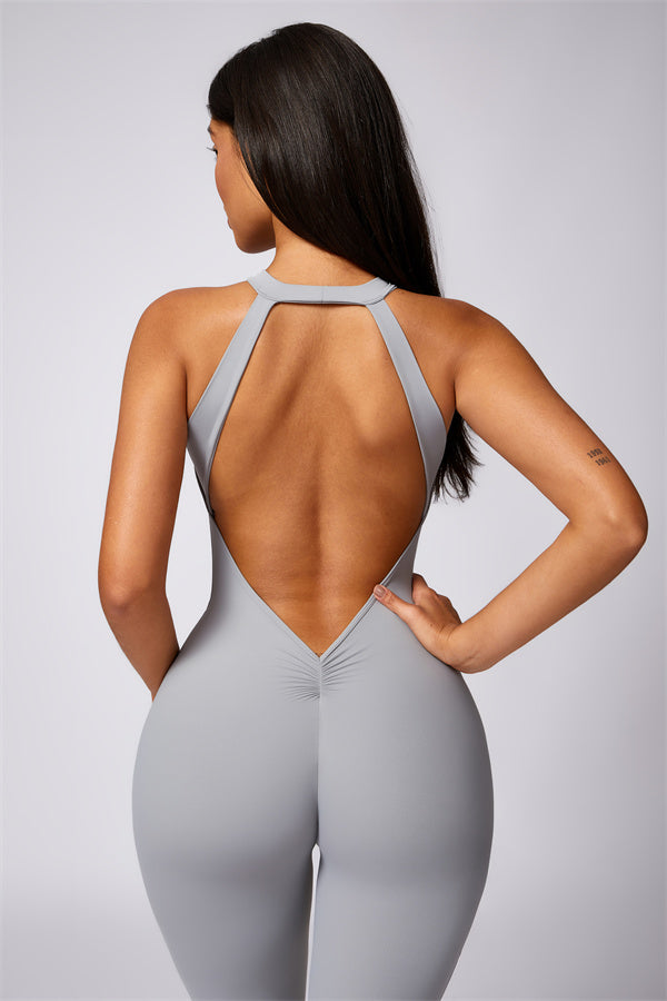 Sculpted Back Cutout Jumpsuit