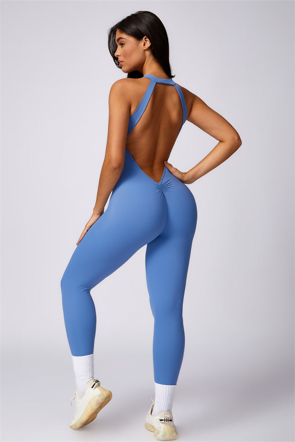 Sculpted Back Cutout Jumpsuit