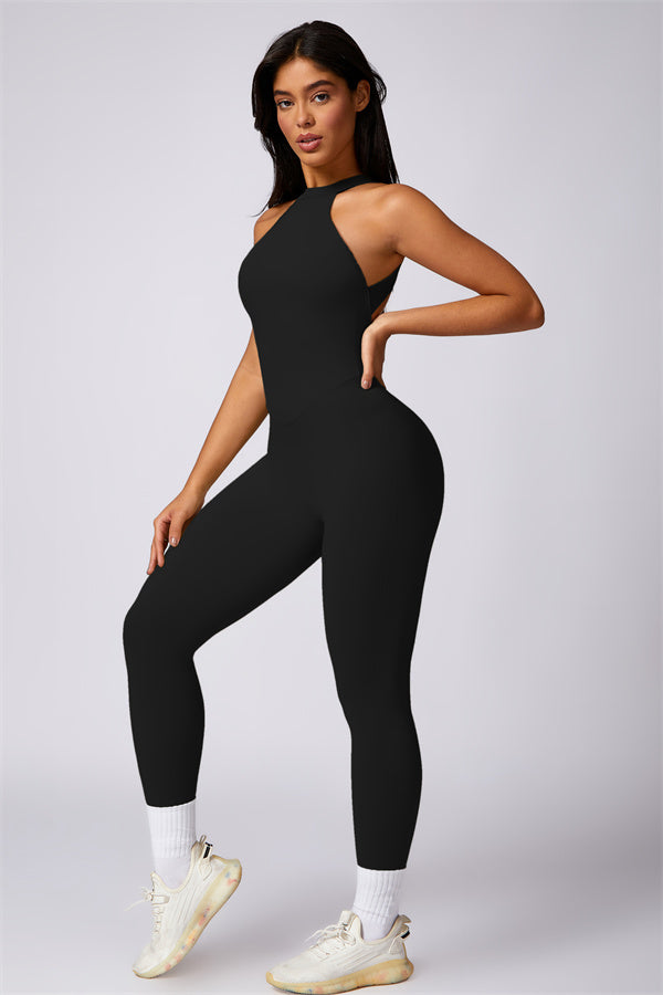 Sculpted Back Cutout Jumpsuit