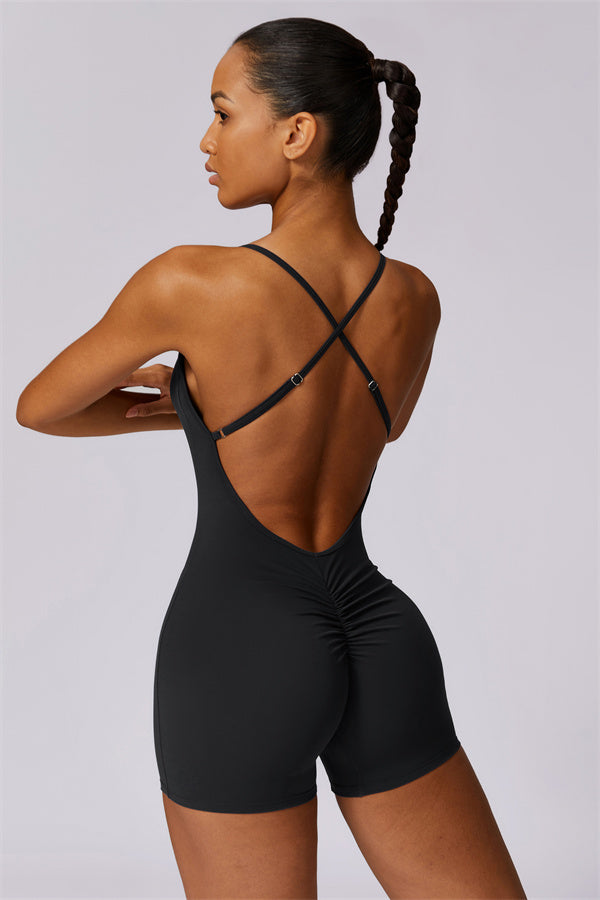 Cross-Back Sculpt Jumpsuit