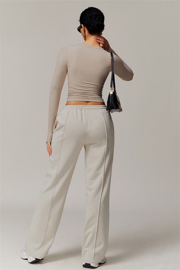 Straight-Leg & Wide-Leg Sweatpants with Drawstring