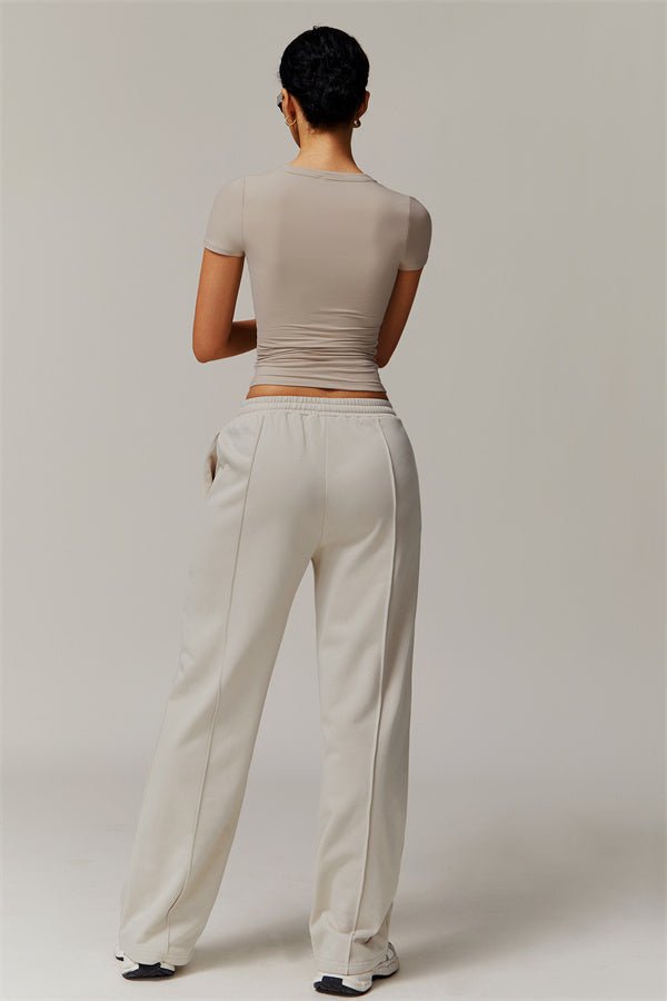 Straight-Leg & Wide-Leg Sweatpants with Drawstring