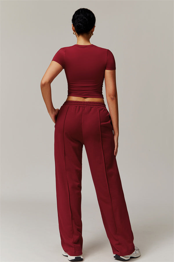 Straight-Leg & Wide-Leg Sweatpants with Drawstring