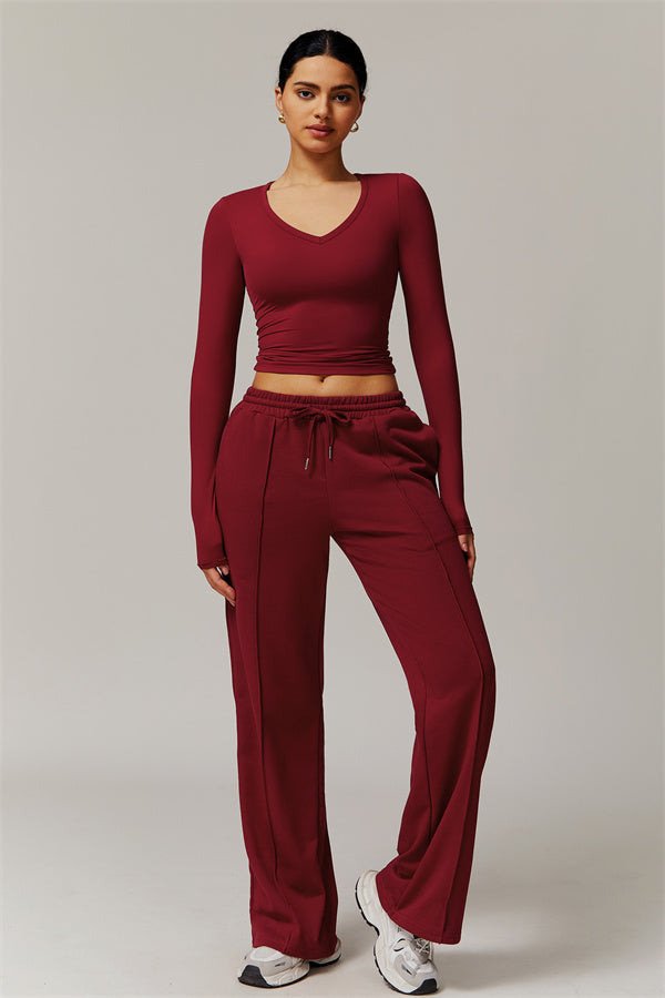 Straight-Leg & Wide-Leg Sweatpants with Drawstring