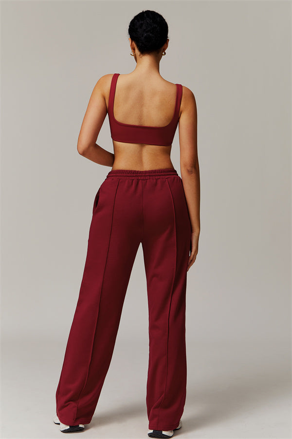 Straight-Leg & Wide-Leg Sweatpants with Drawstring