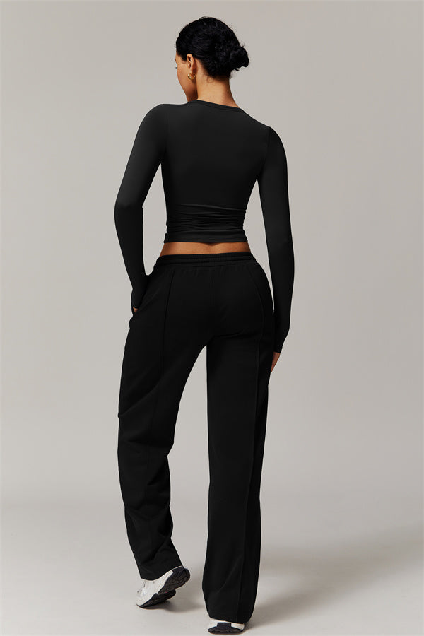 Straight-Leg & Wide-Leg Sweatpants with Drawstring