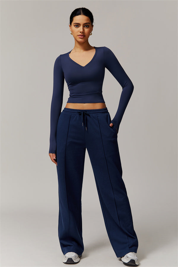 Straight-Leg & Wide-Leg Sweatpants with Drawstring