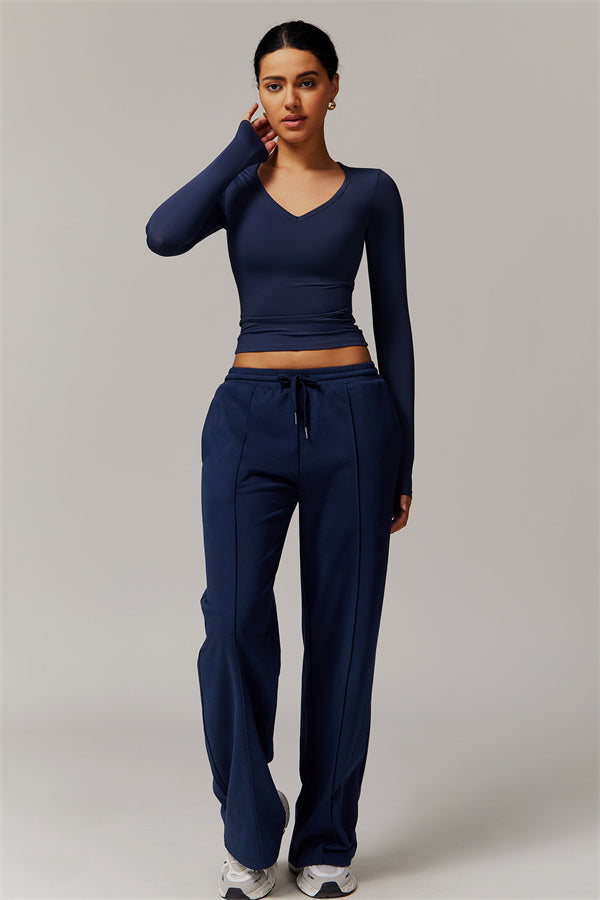 Straight-Leg & Wide-Leg Sweatpants with Drawstring