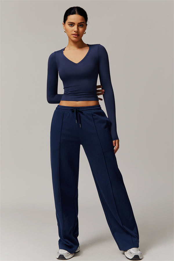 Straight-Leg & Wide-Leg Sweatpants with Drawstring