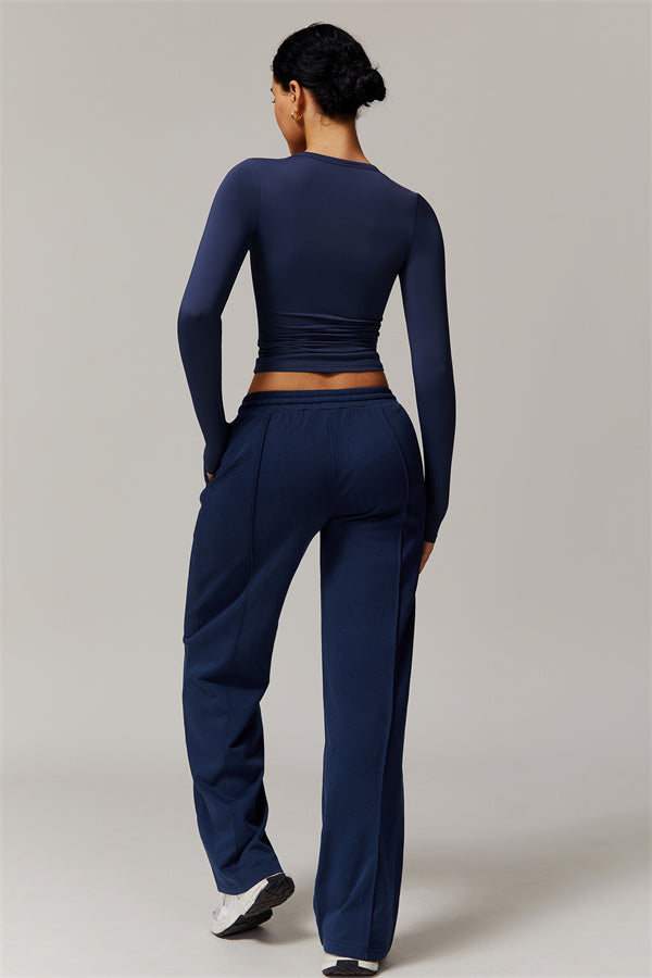 Straight-Leg & Wide-Leg Sweatpants with Drawstring