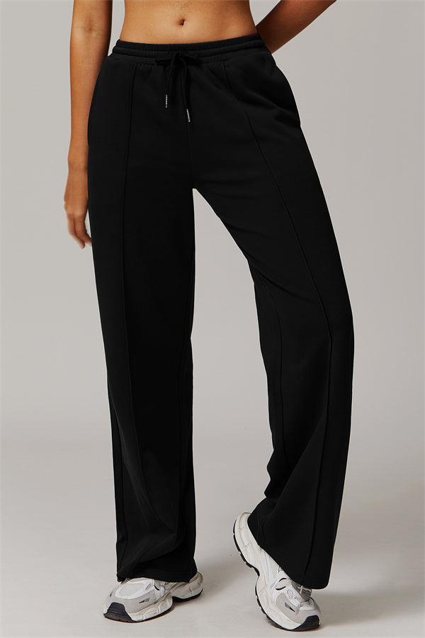 Straight-Leg & Wide-Leg Sweatpants with Drawstring