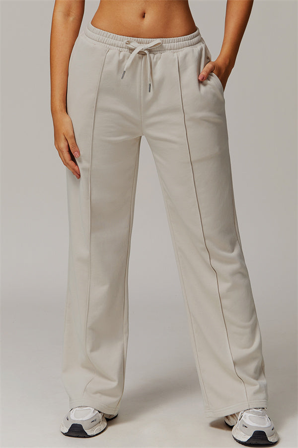 Straight-Leg & Wide-Leg Sweatpants with Drawstring