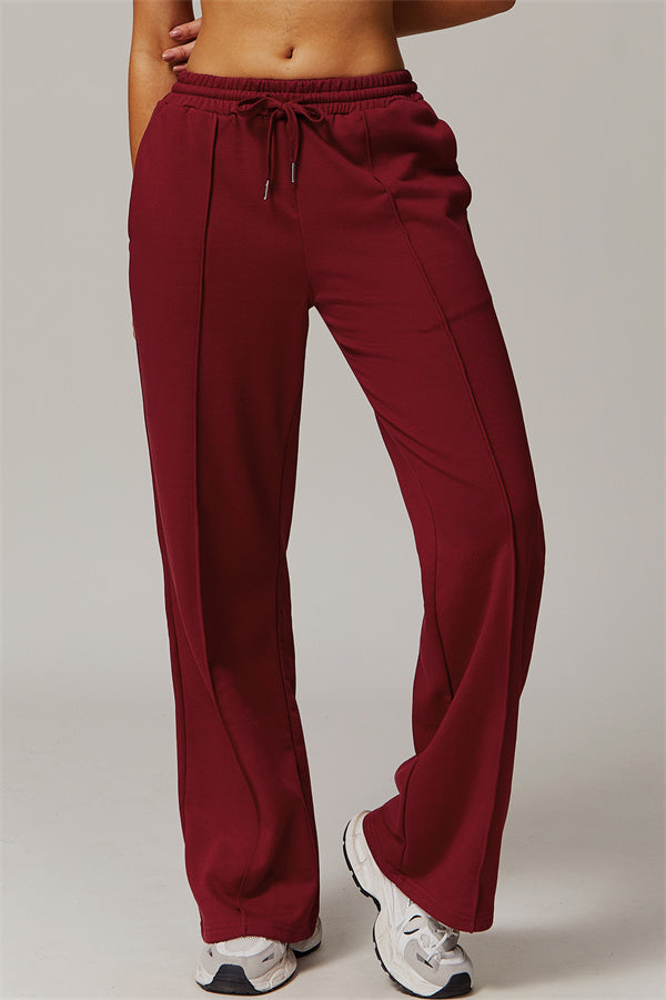 Straight-Leg & Wide-Leg Sweatpants with Drawstring