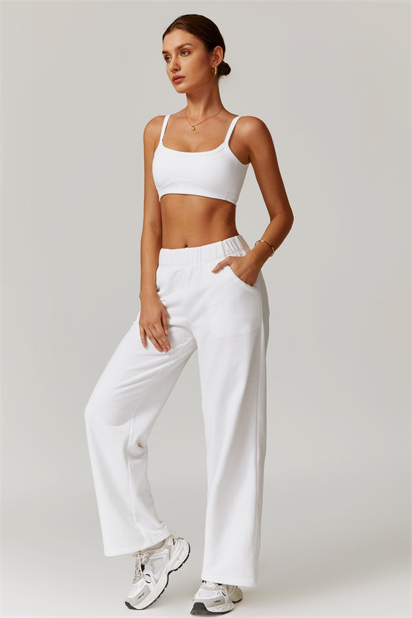 Straight-Leg Sweatpants with Side Pockets