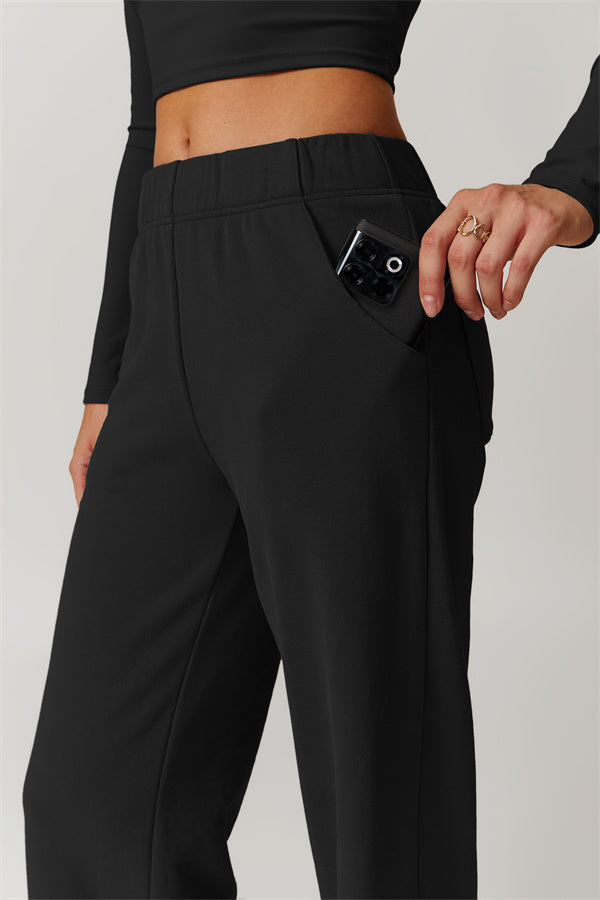 Straight-Leg Sweatpants with Side Pockets