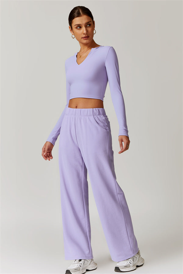 Straight-Leg Sweatpants with Side Pockets