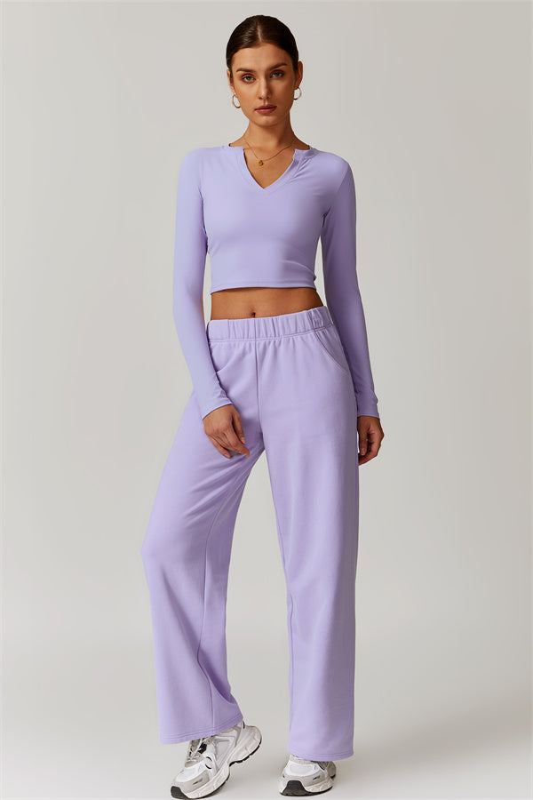 Straight-Leg Sweatpants with Side Pockets