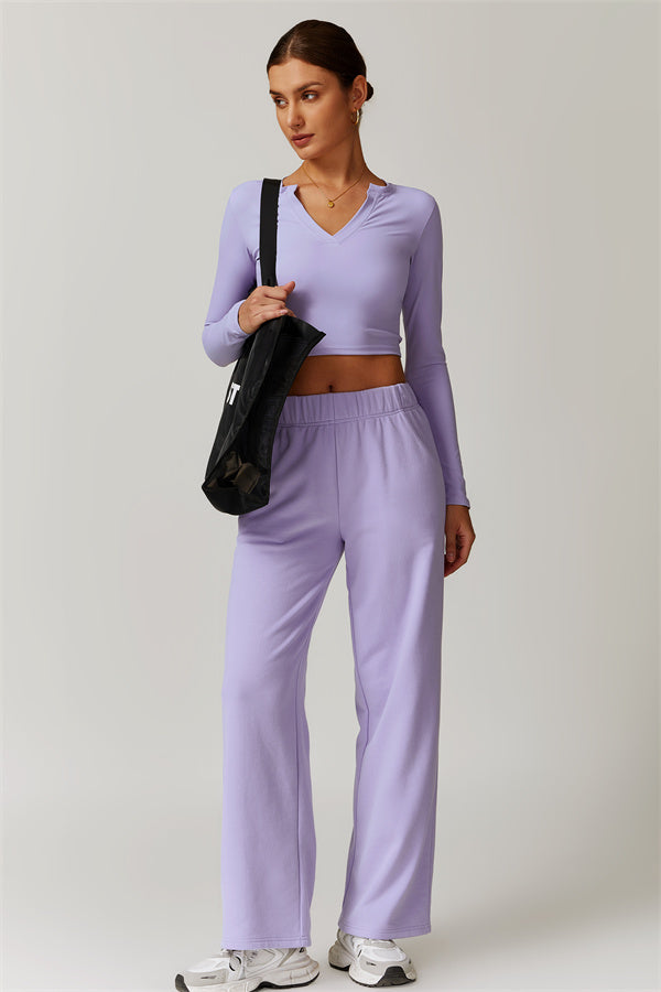 Straight-Leg Sweatpants with Side Pockets