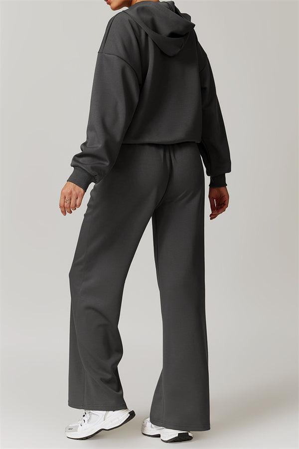 Straight-Leg Sweatpants with Side Pockets