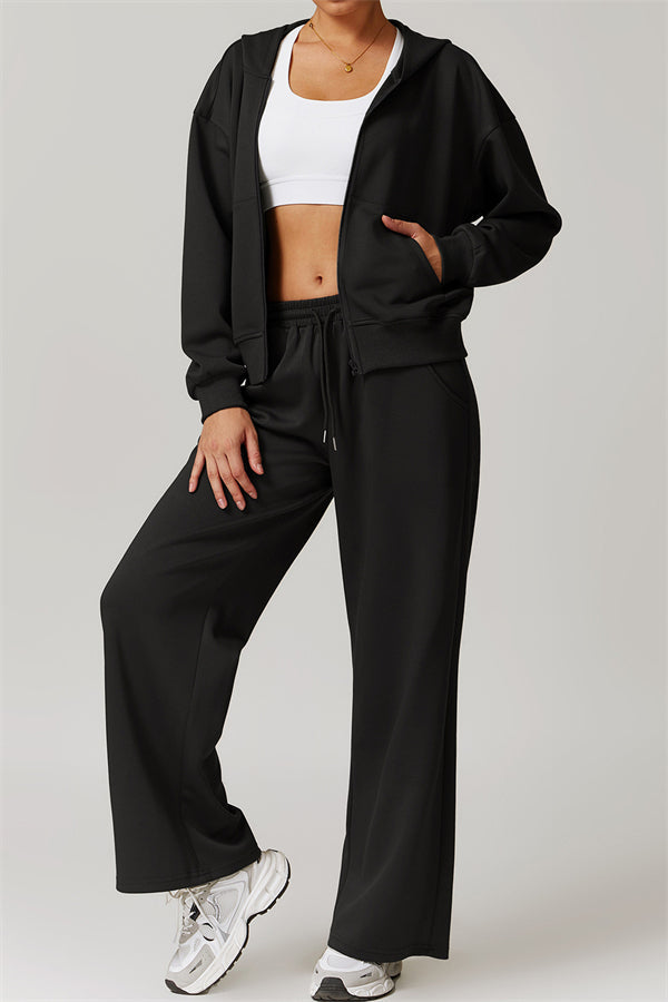 Straight-Leg Sweatpants with Side Pockets