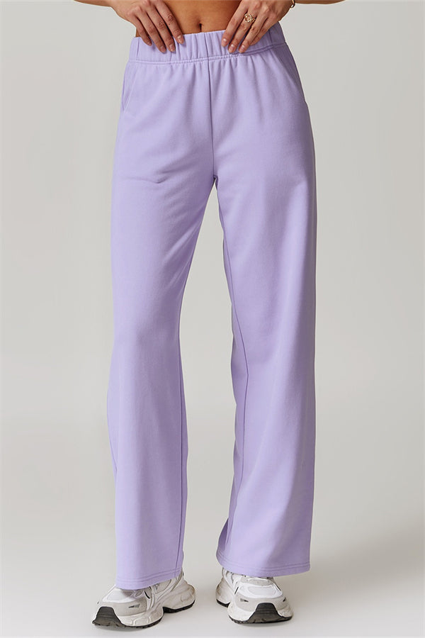 Straight-Leg Sweatpants with Side Pockets