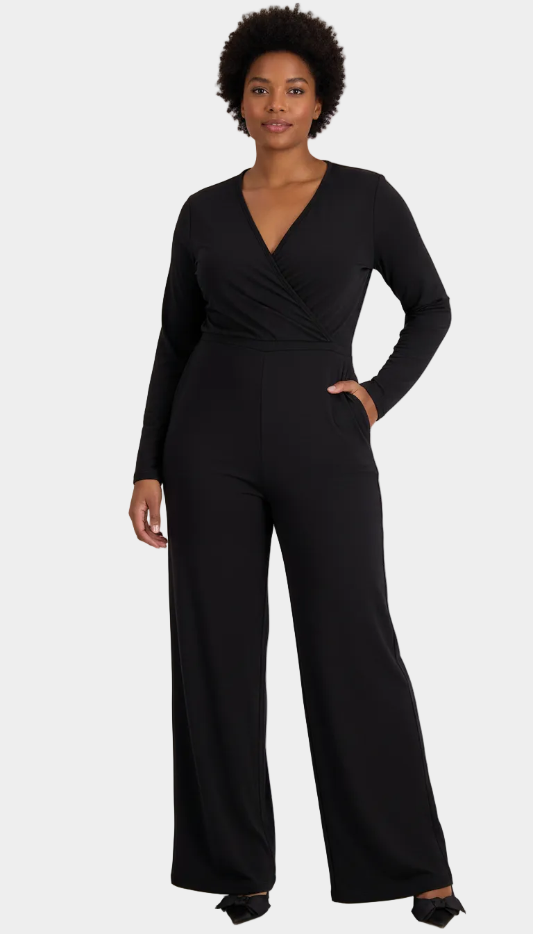Black Wrap Jumpsuit