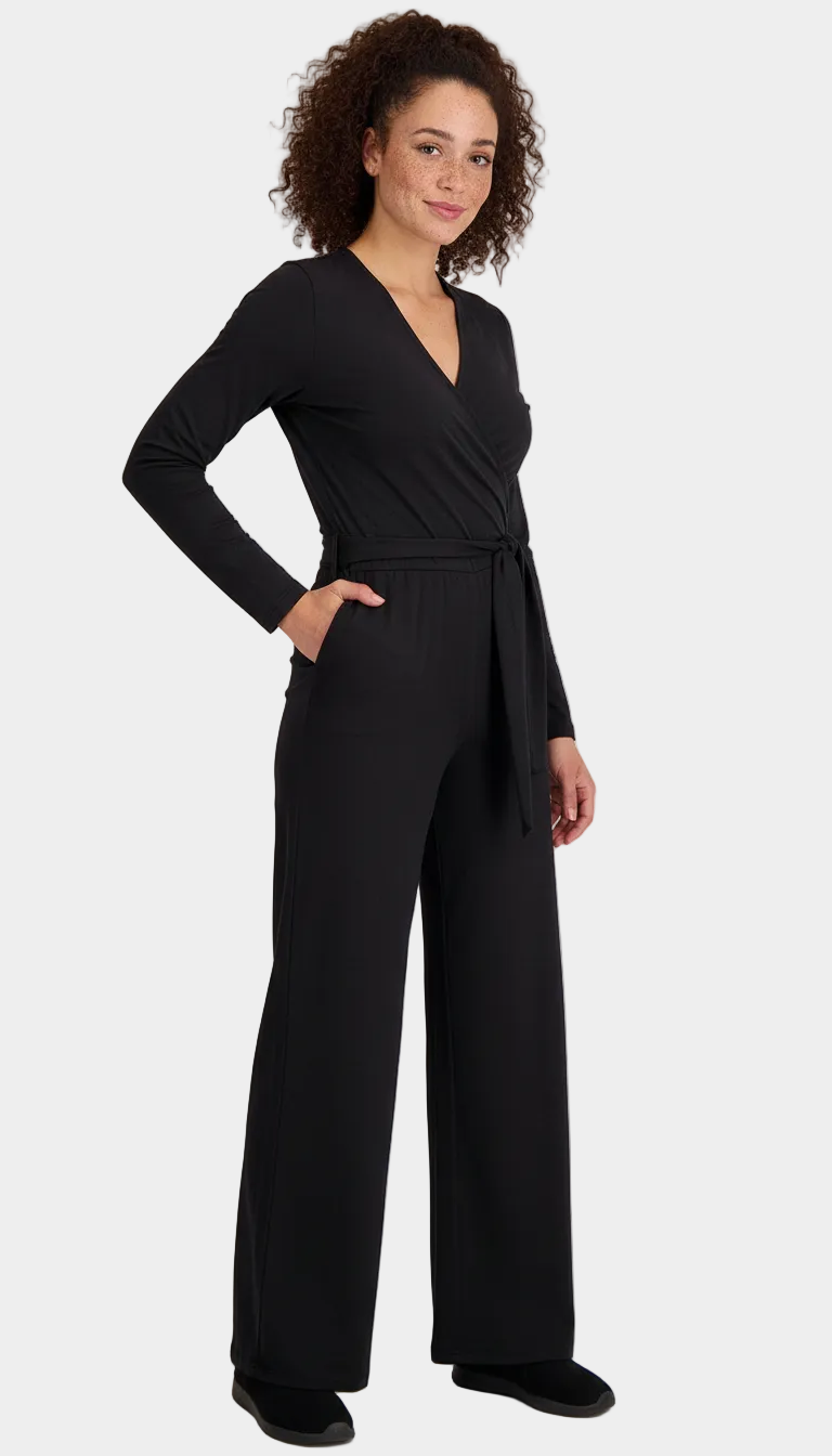 Black Wrap Jumpsuit