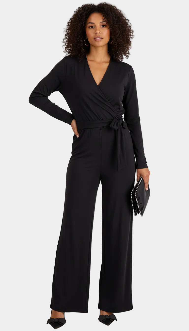 Black Wrap Jumpsuit