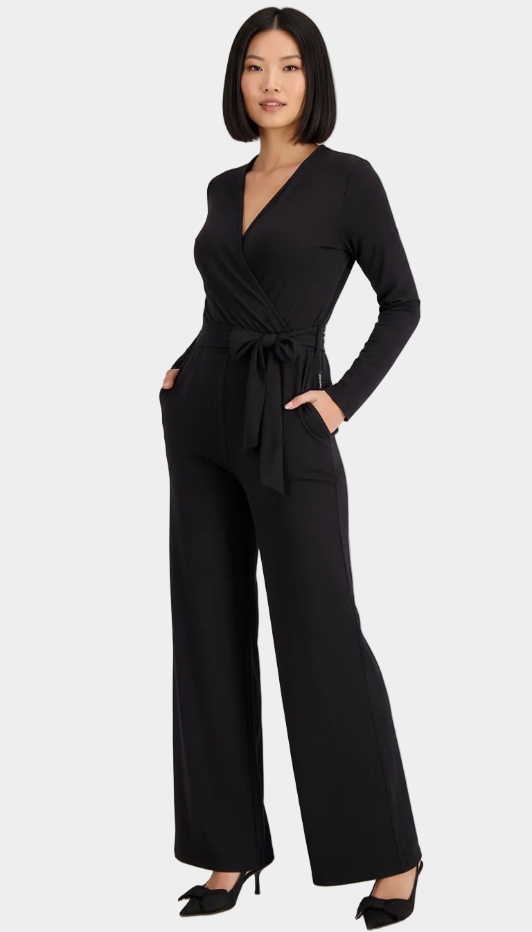 Black Wrap Jumpsuit