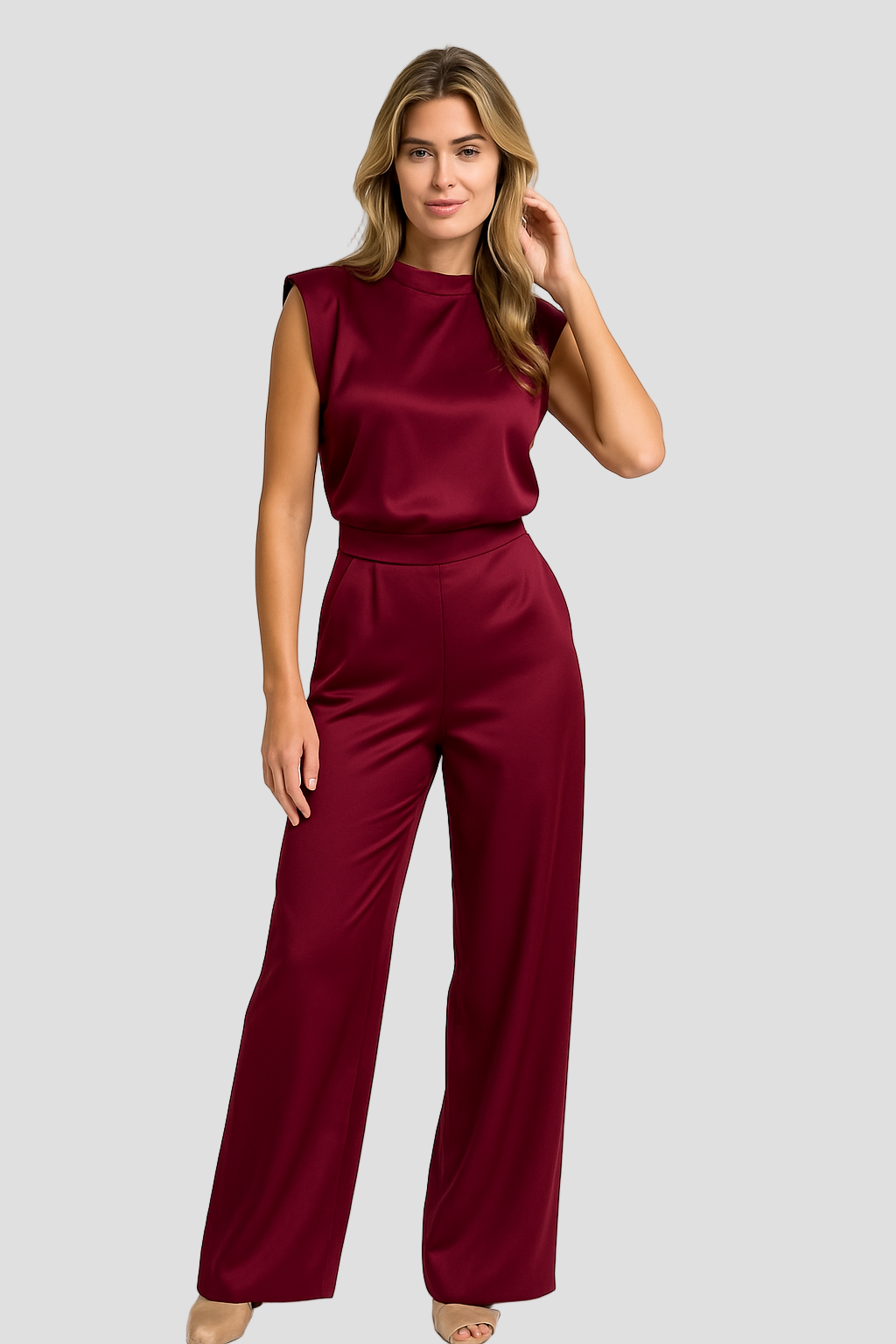 Satin Look Women's Jumpsuit