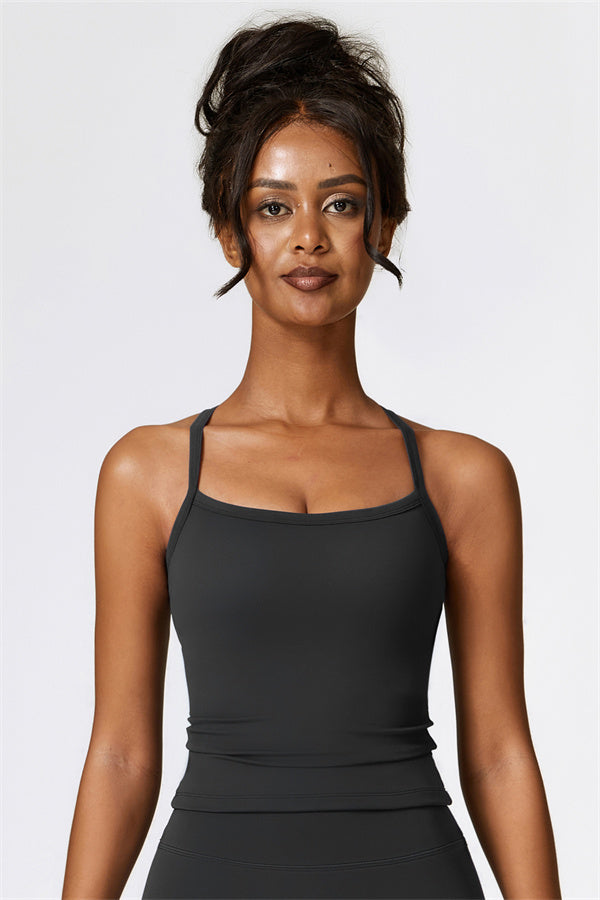 Crisscross Back Sculpting Crop Vest