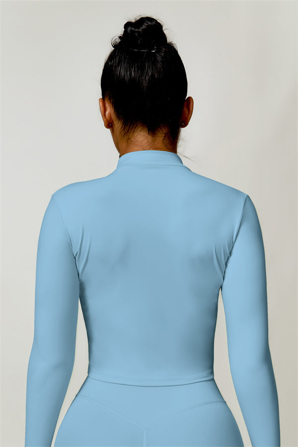 Zip-Up Stand Collar Active Jacket