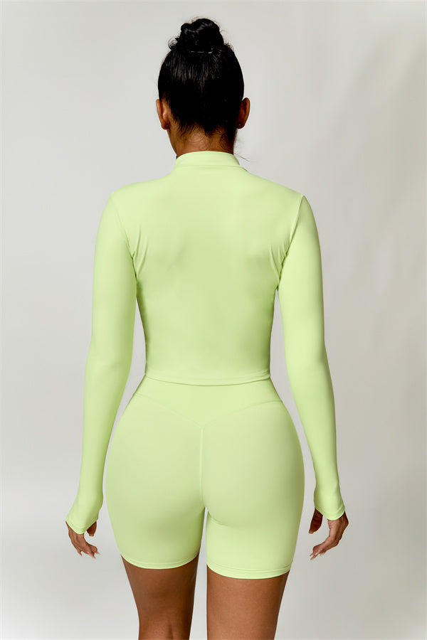 Zip-Up Stand Collar Active Jacket
