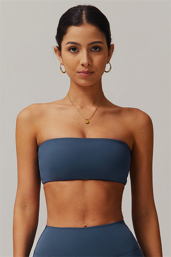 Strapless Anti-Slip Bandeau Sports Bra