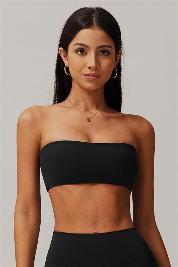 Strapless Anti-Slip Bandeau Sports Bra