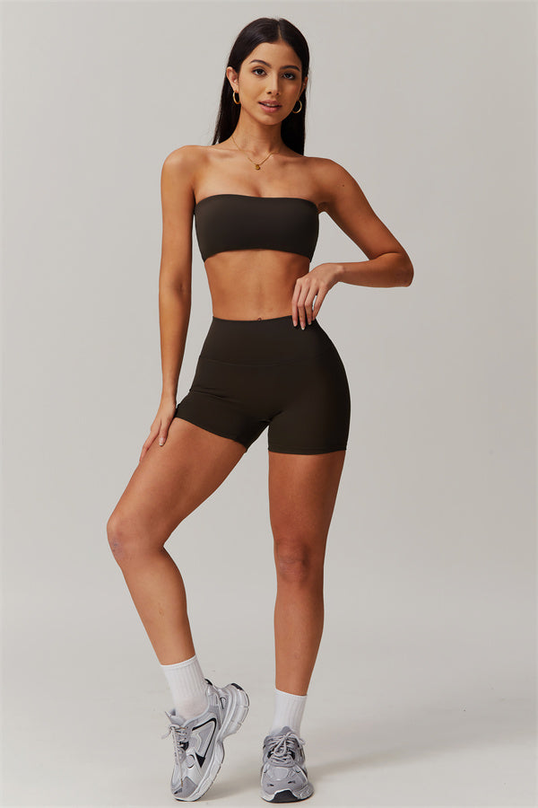 Strapless Anti-Slip Bandeau Sports Bra