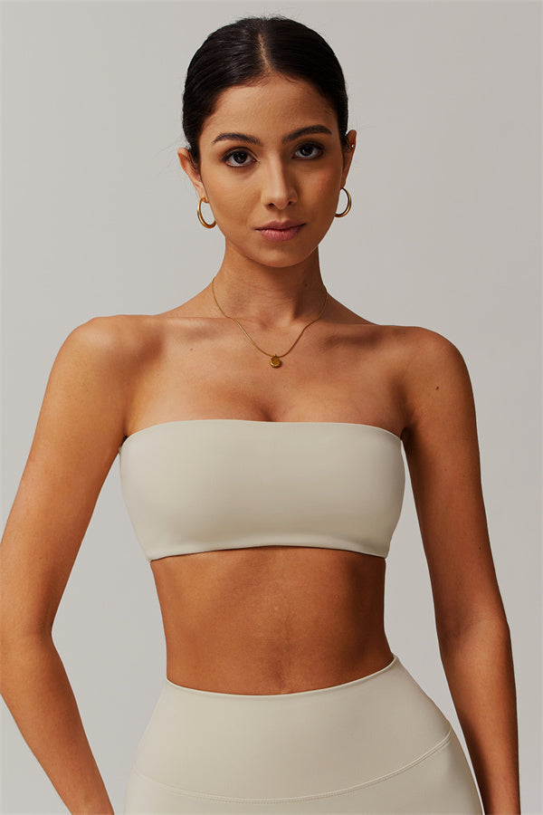 Strapless Anti-Slip Bandeau Sports Bra
