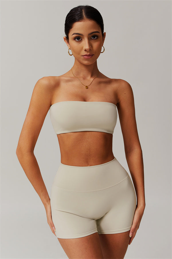 Strapless Anti-Slip Bandeau Sports Bra
