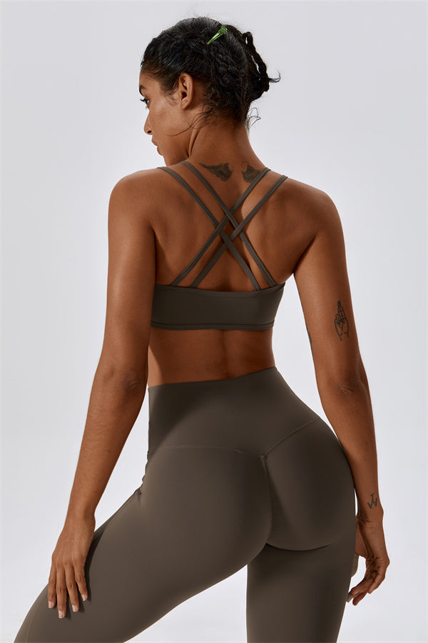 Cross-Strap High Support Sports Bra