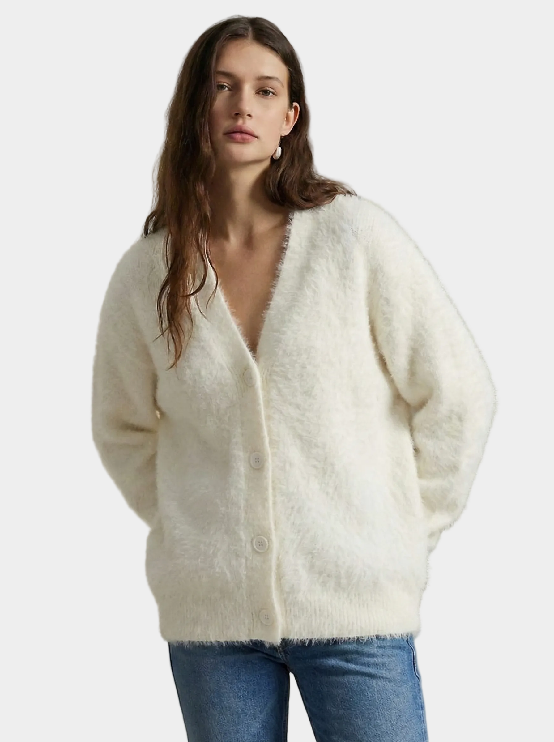 Oversized Fit Cashmere Cardigan for Women