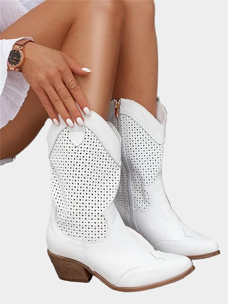 Stylish Cowboy Boots with  Comfortable Block Heel