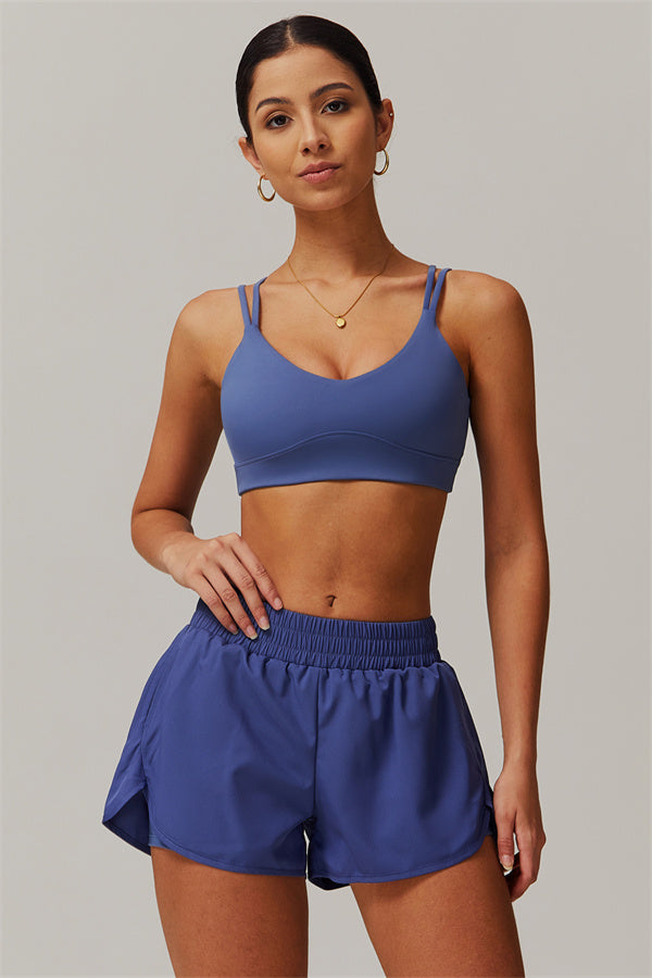 High-Waist Performance Shorts with Built-In Liner
