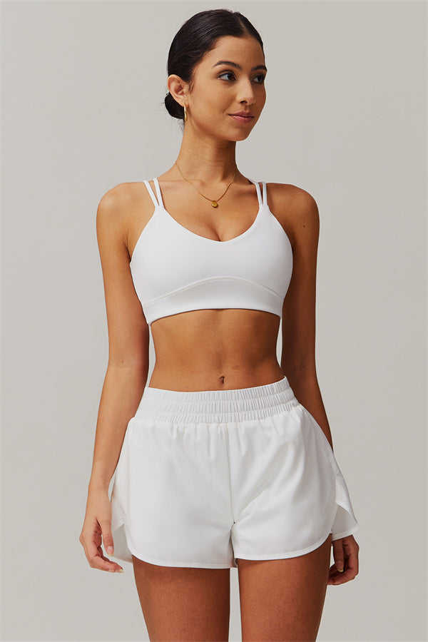 High-Waist Performance Shorts with Built-In Liner