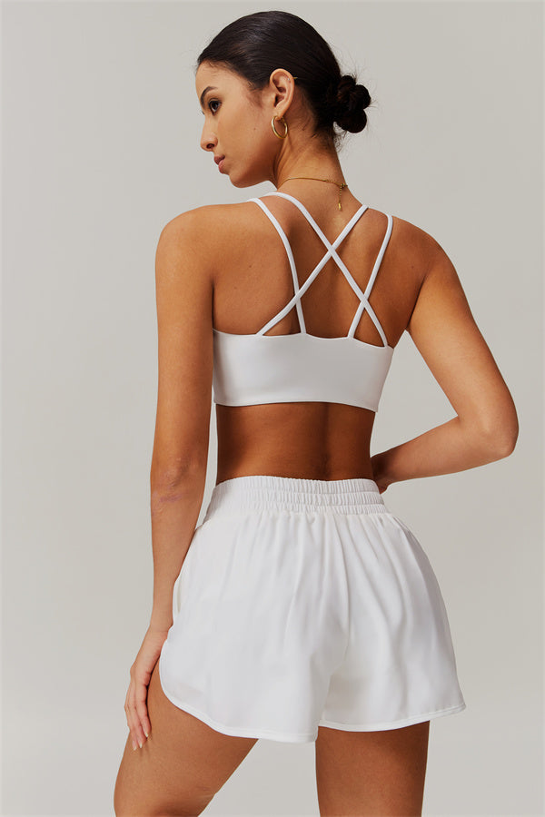 High-Waist Performance Shorts with Built-In Liner