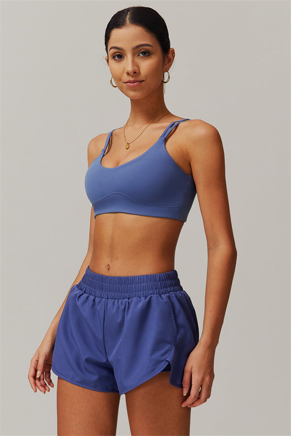 High-Waist Performance Shorts with Built-In Liner