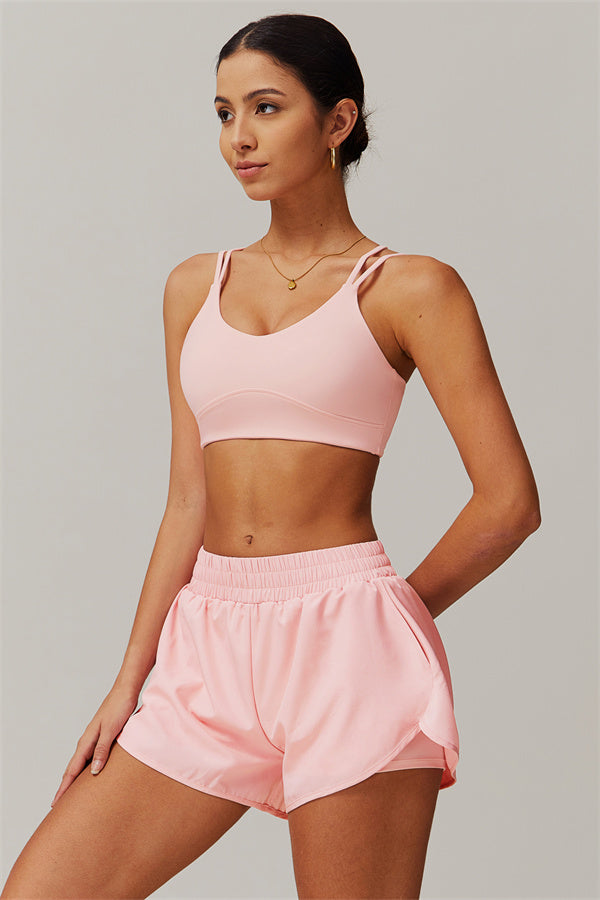 High-Waist Performance Shorts with Built-In Liner