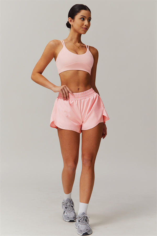 High-Waist Performance Shorts with Built-In Liner