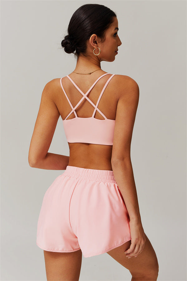High-Waist Performance Shorts with Built-In Liner