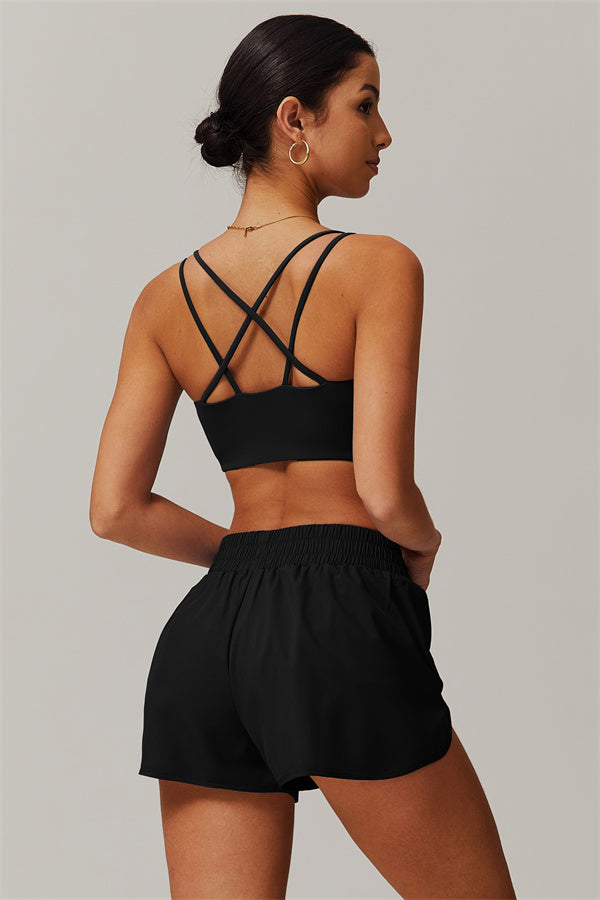 High-Waist Performance Shorts with Built-In Liner