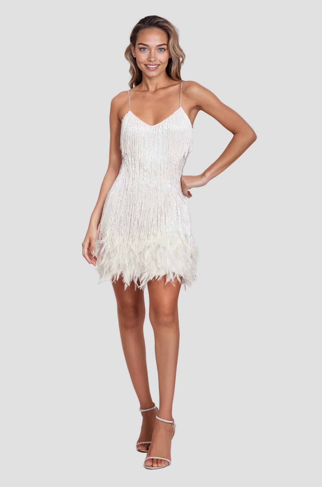 Feather Mini Dress for Women